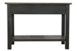 Tyler Creek Grayish Brown/Black Sofa/Console Table - T736-4 - Lara Furniture