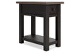 Tyler Creek Two-tone Chairside End Table - T736-107 - Lara Furniture