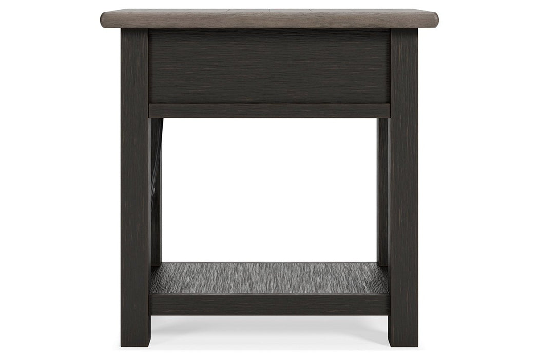 Tyler Creek Two-tone Chairside End Table - T736-107 - Lara Furniture