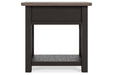 Tyler Creek Two-tone Chairside End Table - T736-107 - Lara Furniture