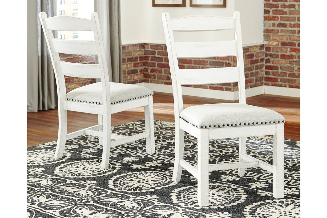 Valebeck Beige/White Dining Chair (Set of 2) - D546-01 - Lara Furniture