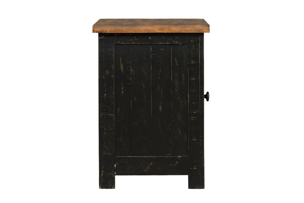 Valebeck Black/Brown Chairside End Table - T468-7 - Lara Furniture