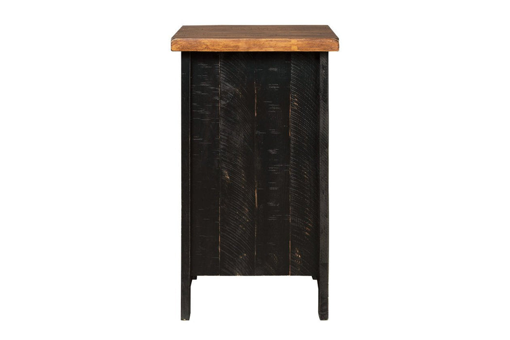 Valebeck Black/Brown Chairside End Table - T468-7 - Lara Furniture