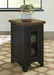 Valebeck Black/Brown Chairside End Table - T468-7 - Lara Furniture