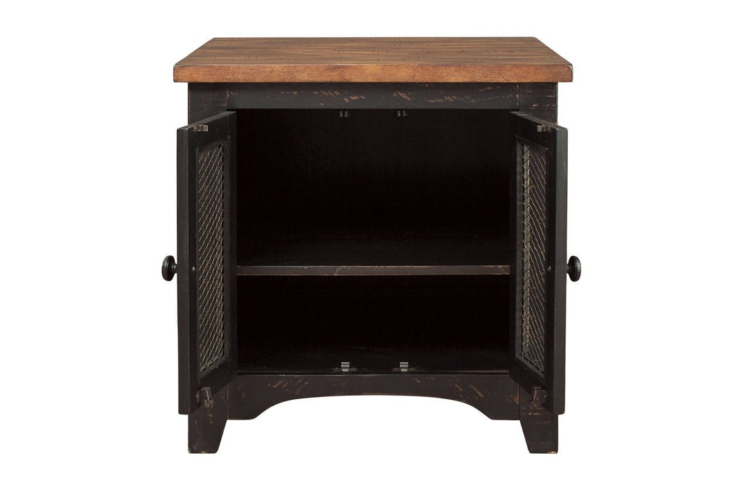 Valebeck Black/Brown End Table - T468-3 - Lara Furniture