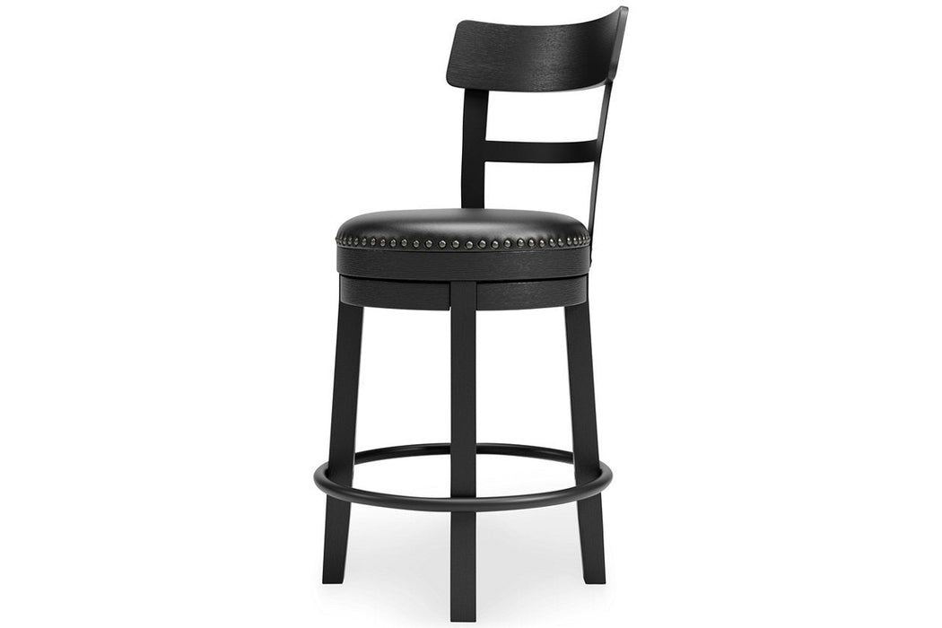 Valebeck Black Counter Height Bar Stool - D546-624 - Lara Furniture