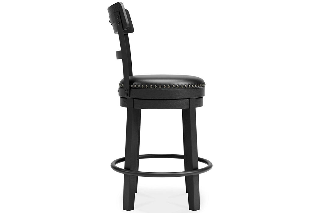 Valebeck Black Counter Height Bar Stool - D546-624 - Lara Furniture