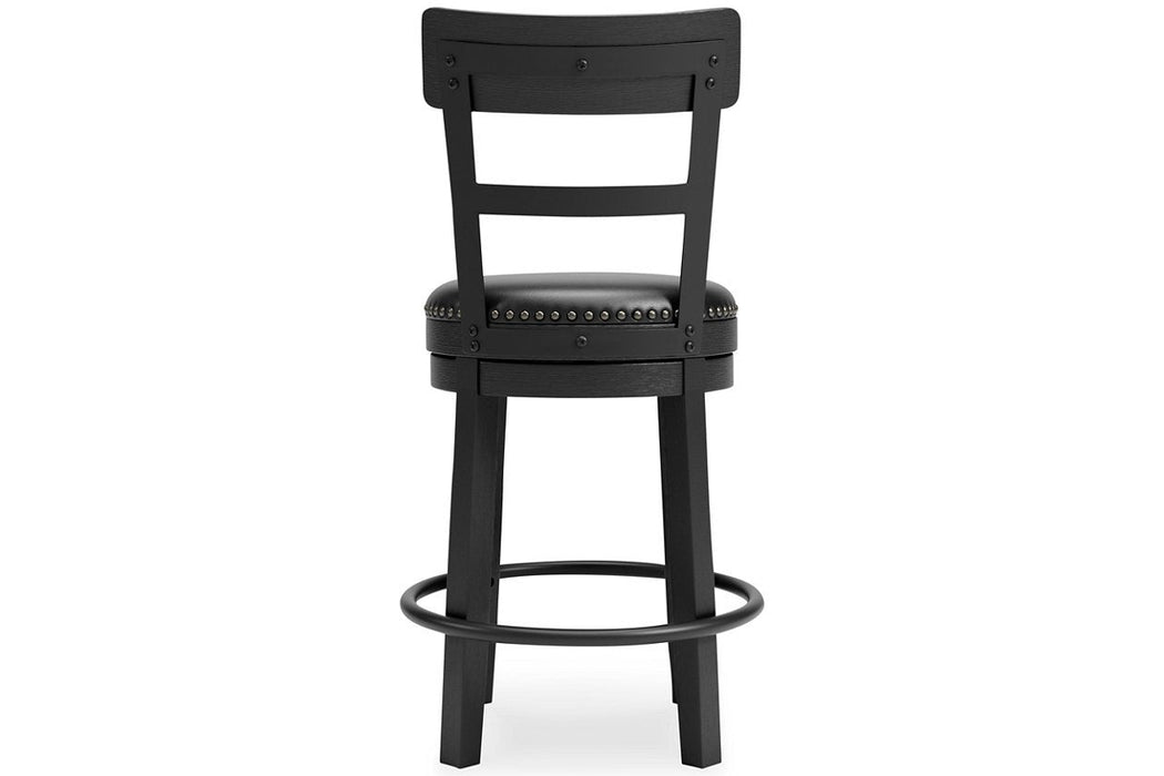 Valebeck Black Counter Height Bar Stool - D546-624 - Lara Furniture