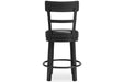 Valebeck Black Counter Height Bar Stool - D546-624 - Lara Furniture