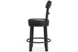 Valebeck Black Counter Height Bar Stool - D546-624 - Lara Furniture