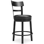 Valebeck Black Counter Height Bar Stool - D546-624 - Lara Furniture