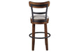 Valebeck Brown Bar Height Bar Stool - D546-430 - Lara Furniture