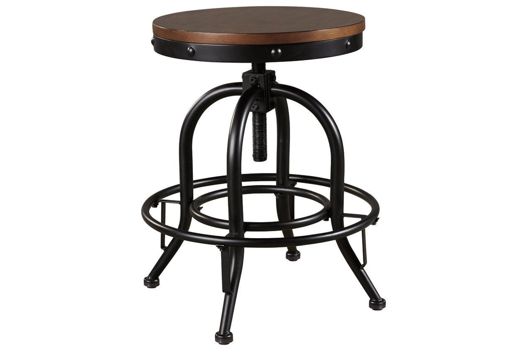 Valebeck Brown/Black Counter Height Bar Stool (Set of 2) - D546-224 - Lara Furniture