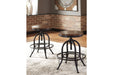 Valebeck Brown/Black Counter Height Bar Stool (Set of 2) - D546-224 - Lara Furniture