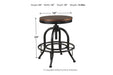 Valebeck Brown/Black Counter Height Bar Stool (Set of 2) - D546-224 - Lara Furniture