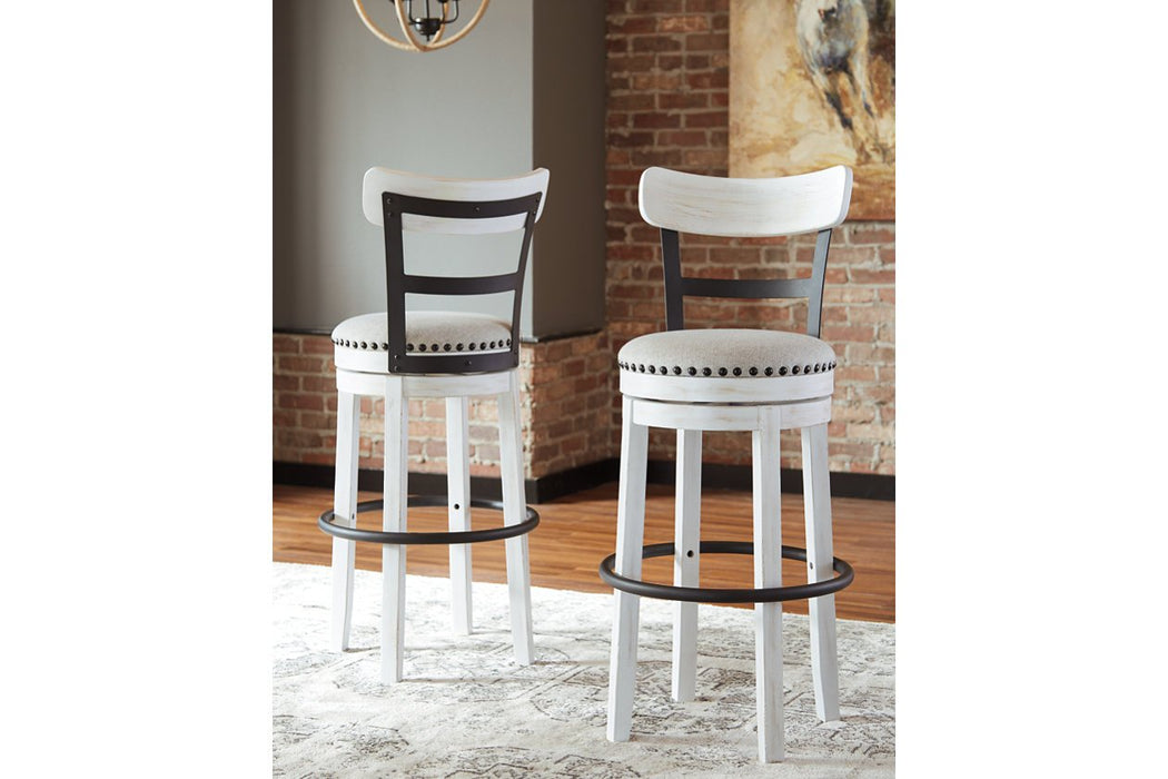 Valebeck White Bar Height Bar Stool - D546-530 - Lara Furniture