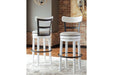 Valebeck White Bar Height Bar Stool - D546-530 - Lara Furniture