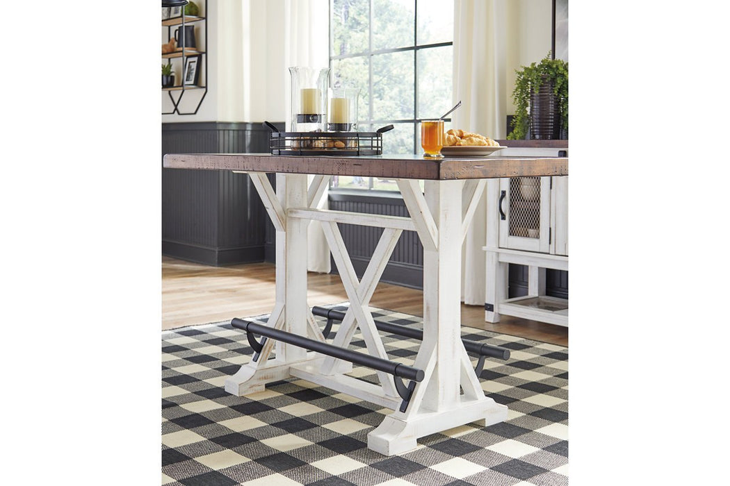 Valebeck White/Brown Counter Height Dining Table - D546-13 - Lara Furniture