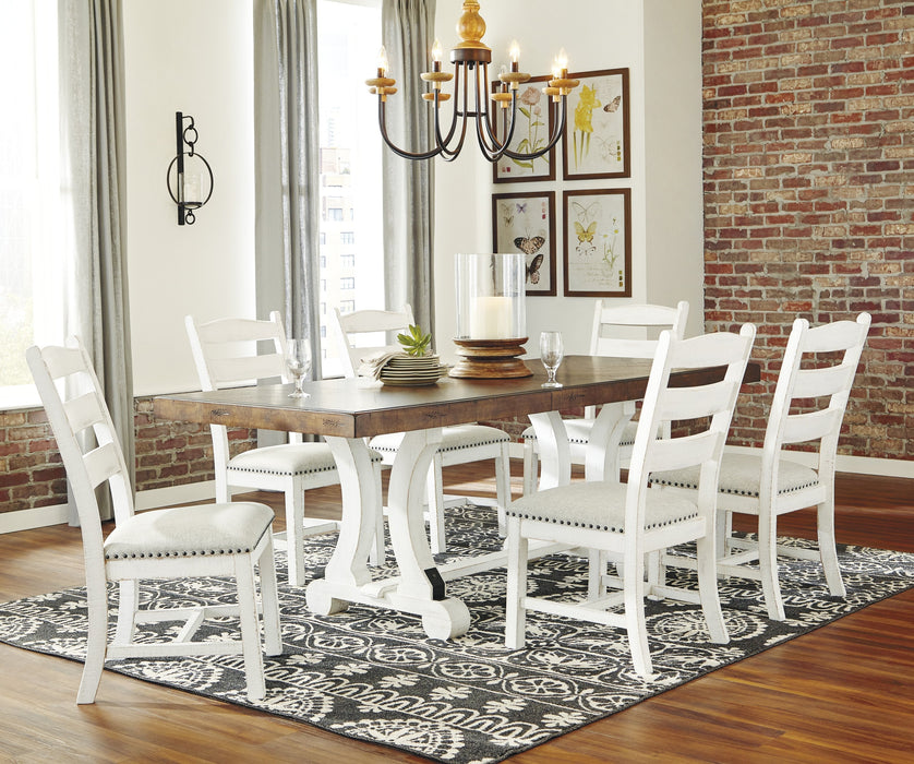 Valebeck White-Brown Dining Room Set - Lara Furniture