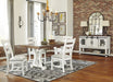 Valebeck White-Brown Dining Room Set - Lara Furniture