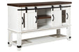 Valebeck White/Brown Dining Server - D546-60 - Lara Furniture