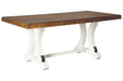 Valebeck White/Brown Dining Table - D546-35 - Lara Furniture