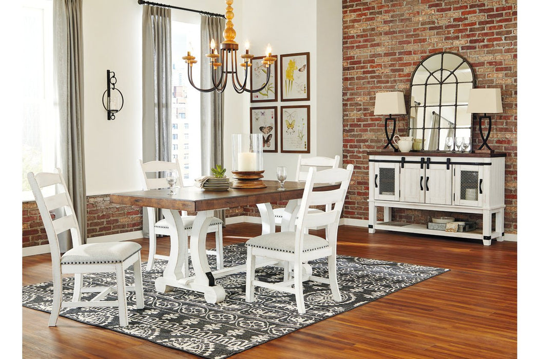 Valebeck White/Brown Dining Table - D546-35 - Lara Furniture