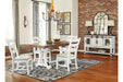 Valebeck White/Brown Dining Table - D546-35 - Lara Furniture