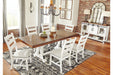 Valebeck White/Brown Dining Table - D546-35 - Lara Furniture