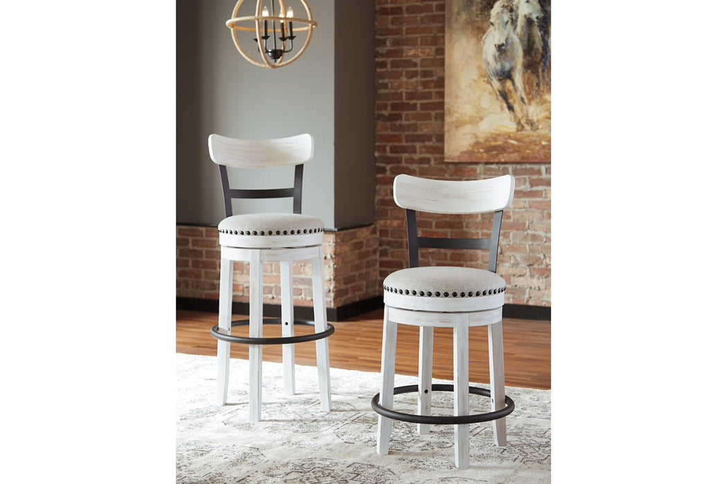 Valebeck White Counter Height Bar Stool - D546-524 - Lara Furniture