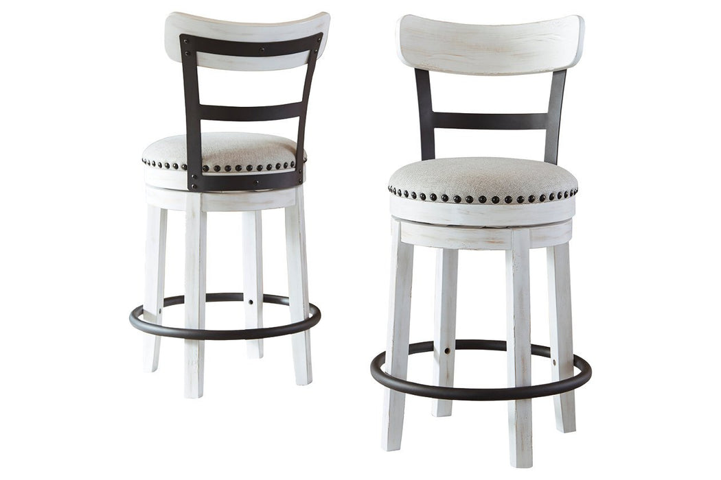 Valebeck White Counter Height Bar Stool - D546-524 - Lara Furniture