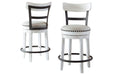 Valebeck White Counter Height Bar Stool - D546-524 - Lara Furniture