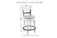 Valebeck White Counter Height Bar Stool - D546-524 - Lara Furniture