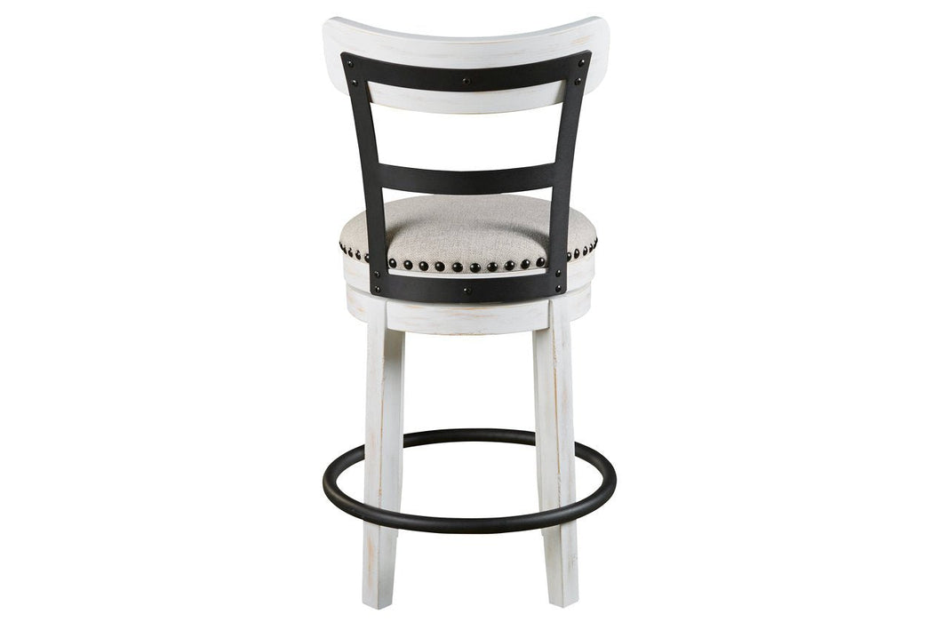 Valebeck White Counter Height Bar Stool - D546-524 - Lara Furniture