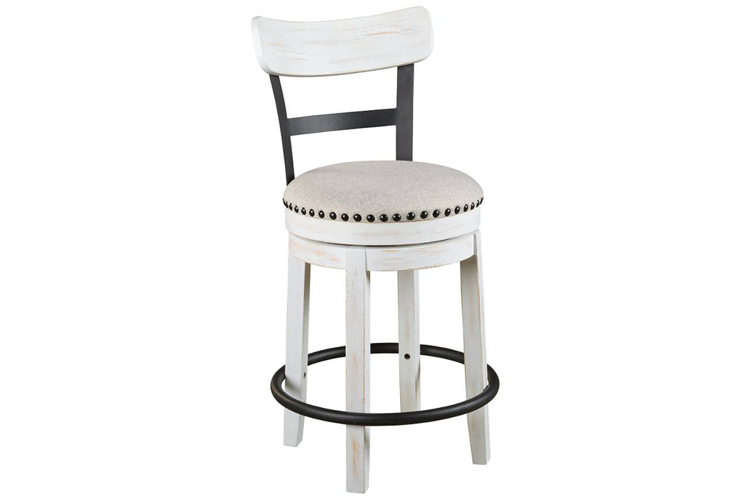 Valebeck White Counter Height Bar Stool - D546-524 - Lara Furniture