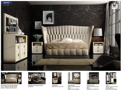 Velvet Bedroom Set - Lara Furniture