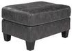 Venaldi Gunmetal Ottoman - 9150114 - Lara Furniture