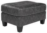 Venaldi Gunmetal Ottoman - 9150114 - Lara Furniture