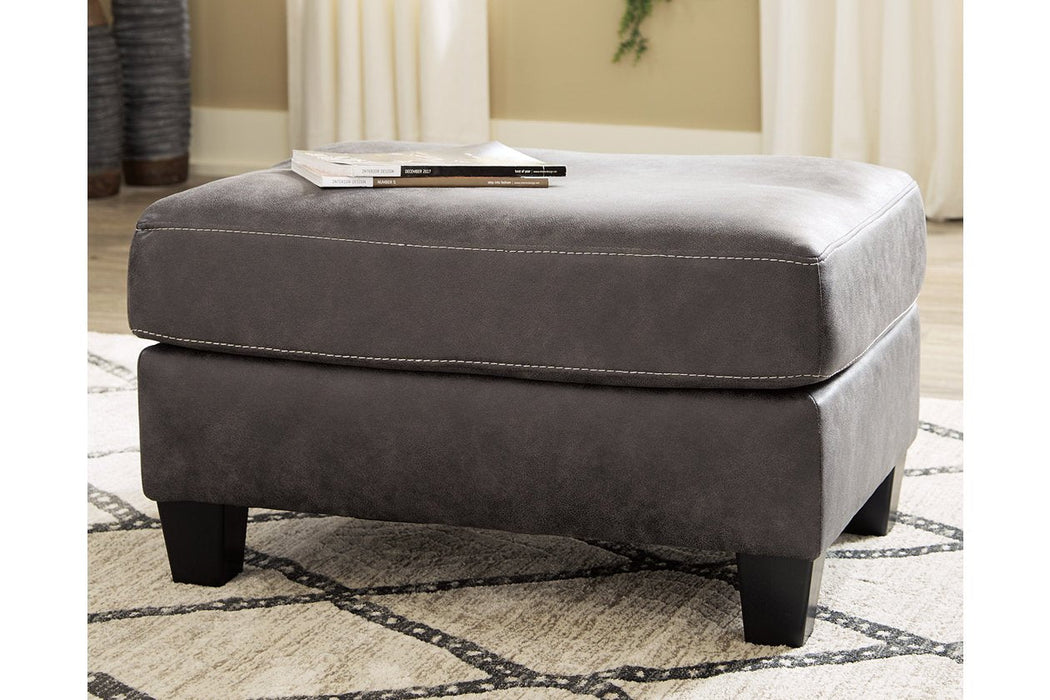 Venaldi Gunmetal Ottoman - 9150114 - Lara Furniture