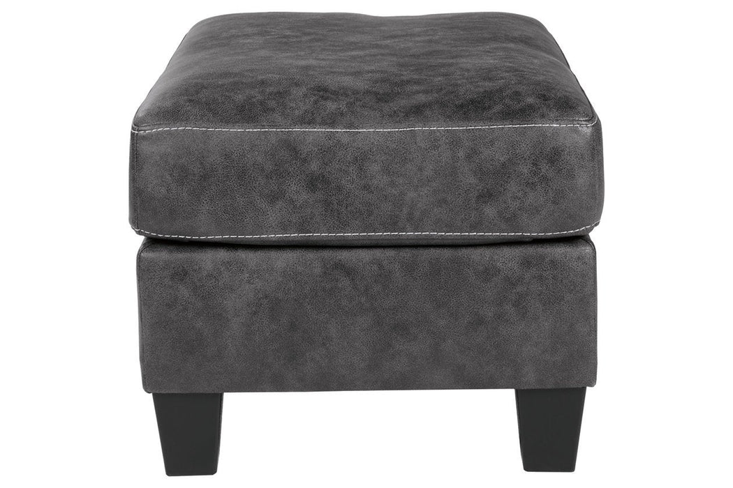 Venaldi Gunmetal Ottoman - 9150114 - Lara Furniture