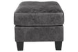 Venaldi Gunmetal Ottoman - 9150114 - Lara Furniture