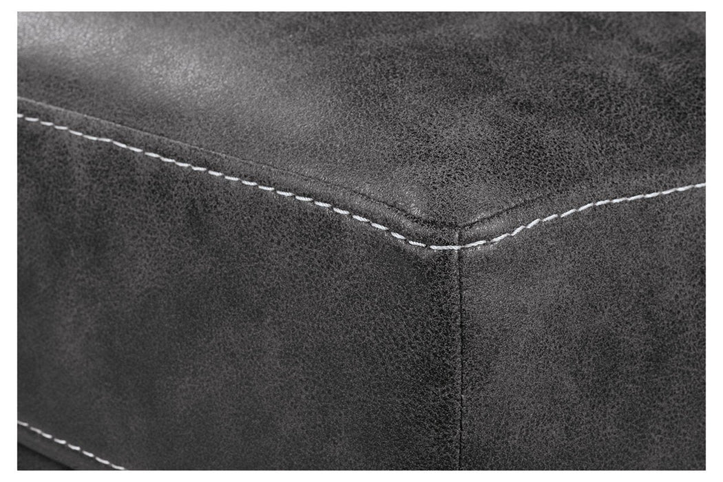 Venaldi Gunmetal Ottoman - 9150114 - Lara Furniture