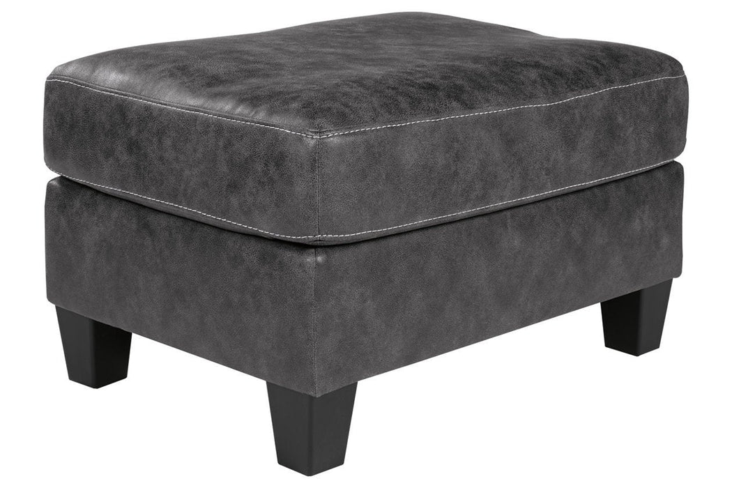 Venaldi Gunmetal Ottoman - 9150114 - Lara Furniture