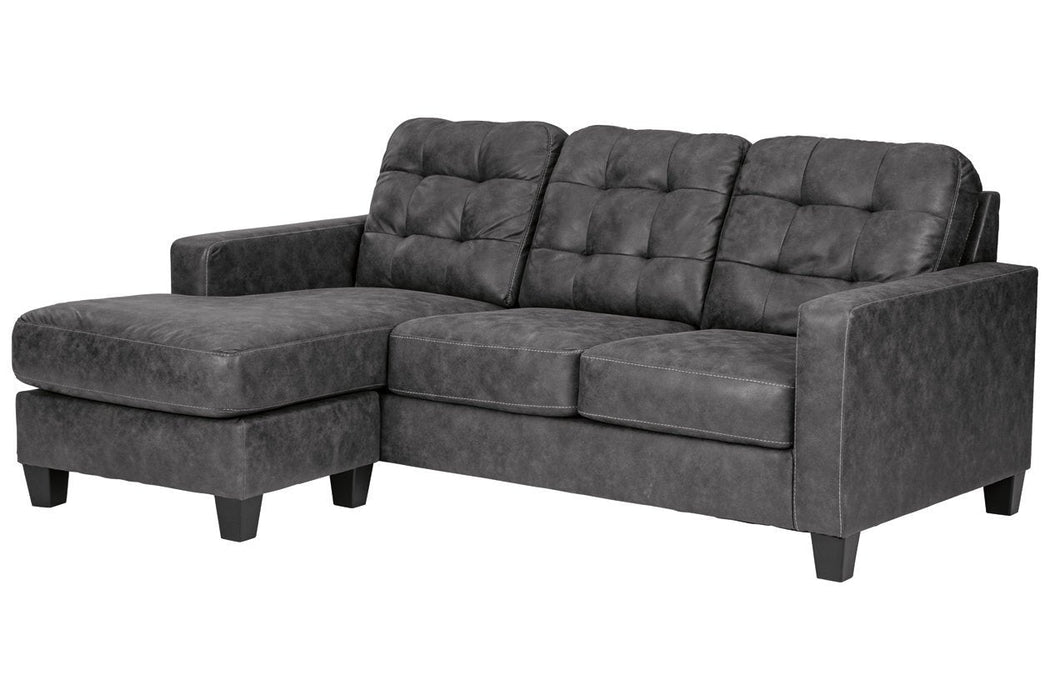 Venaldi Gunmetal Queen Sofa Chaise Sleeper - 9150168 - Lara Furniture