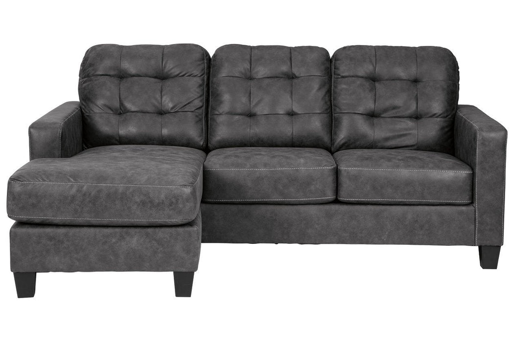 Venaldi Gunmetal Sofa Chaise - 9150118 - Lara Furniture