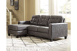 Venaldi Gunmetal Sofa Chaise - 9150118 - Lara Furniture