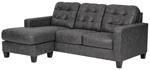 Venaldi Gunmetal Sofa Chaise - 9150118 - Lara Furniture