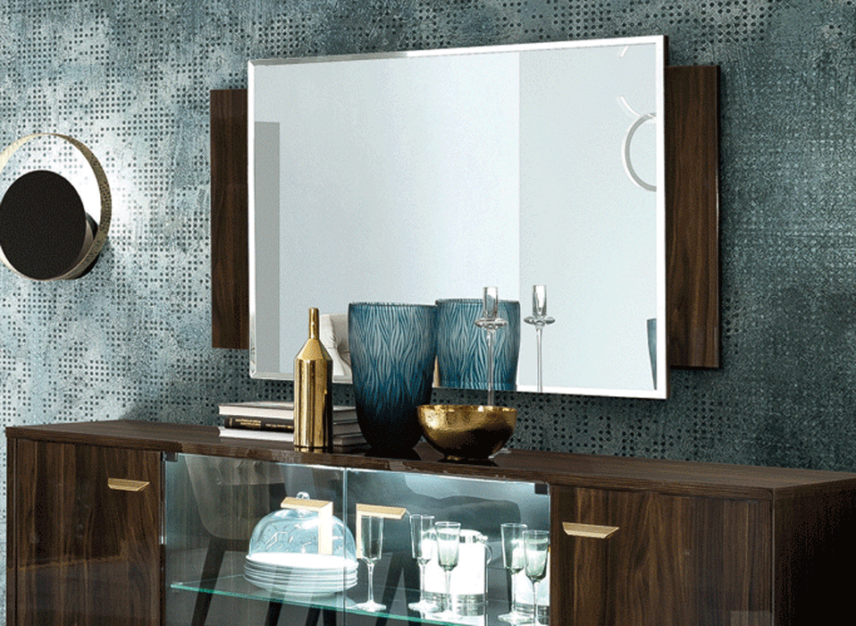 Volare Walnut Mirror For Buffet - i37975 - Lara Furniture