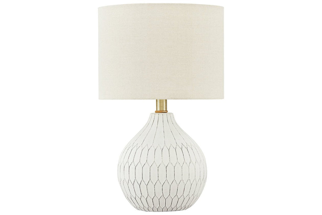 Wardmont White Table Lamp - L180094 - Lara Furniture