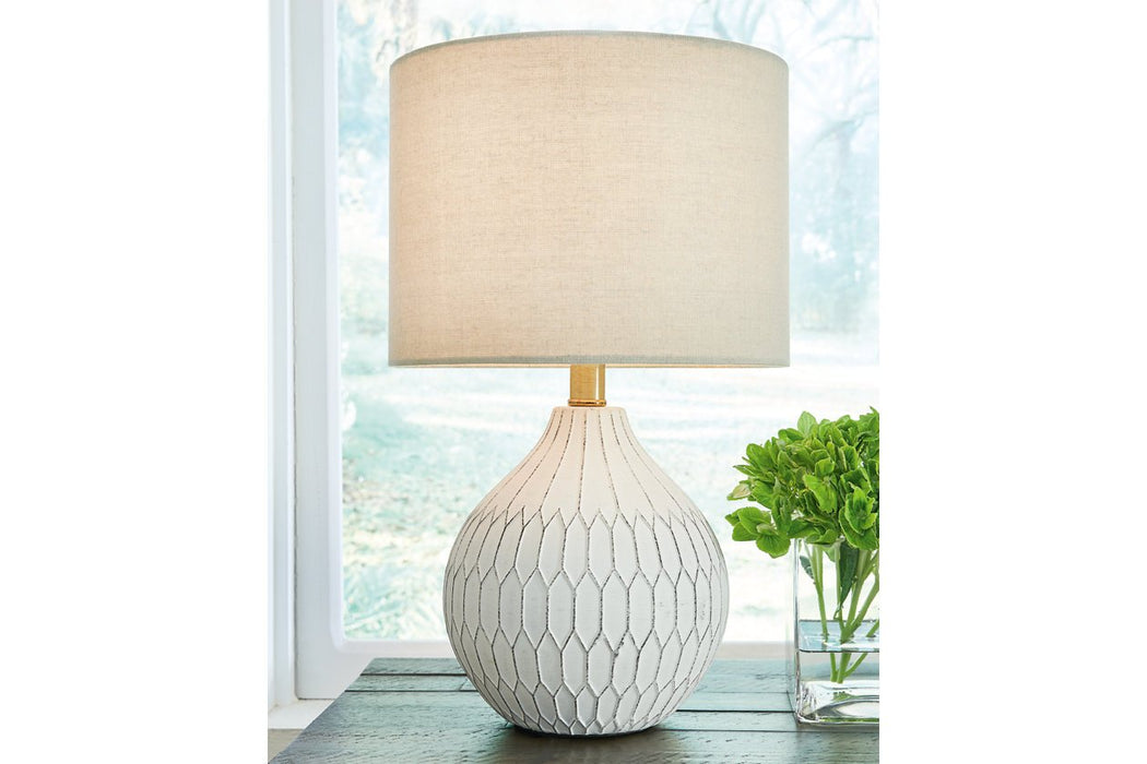 Wardmont White Table Lamp - L180094 - Lara Furniture